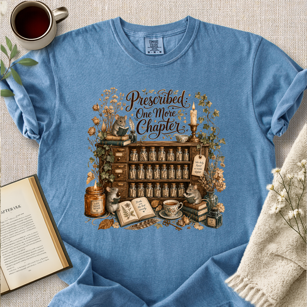 "Prescribed:  One More Chapter" Cozy Tee