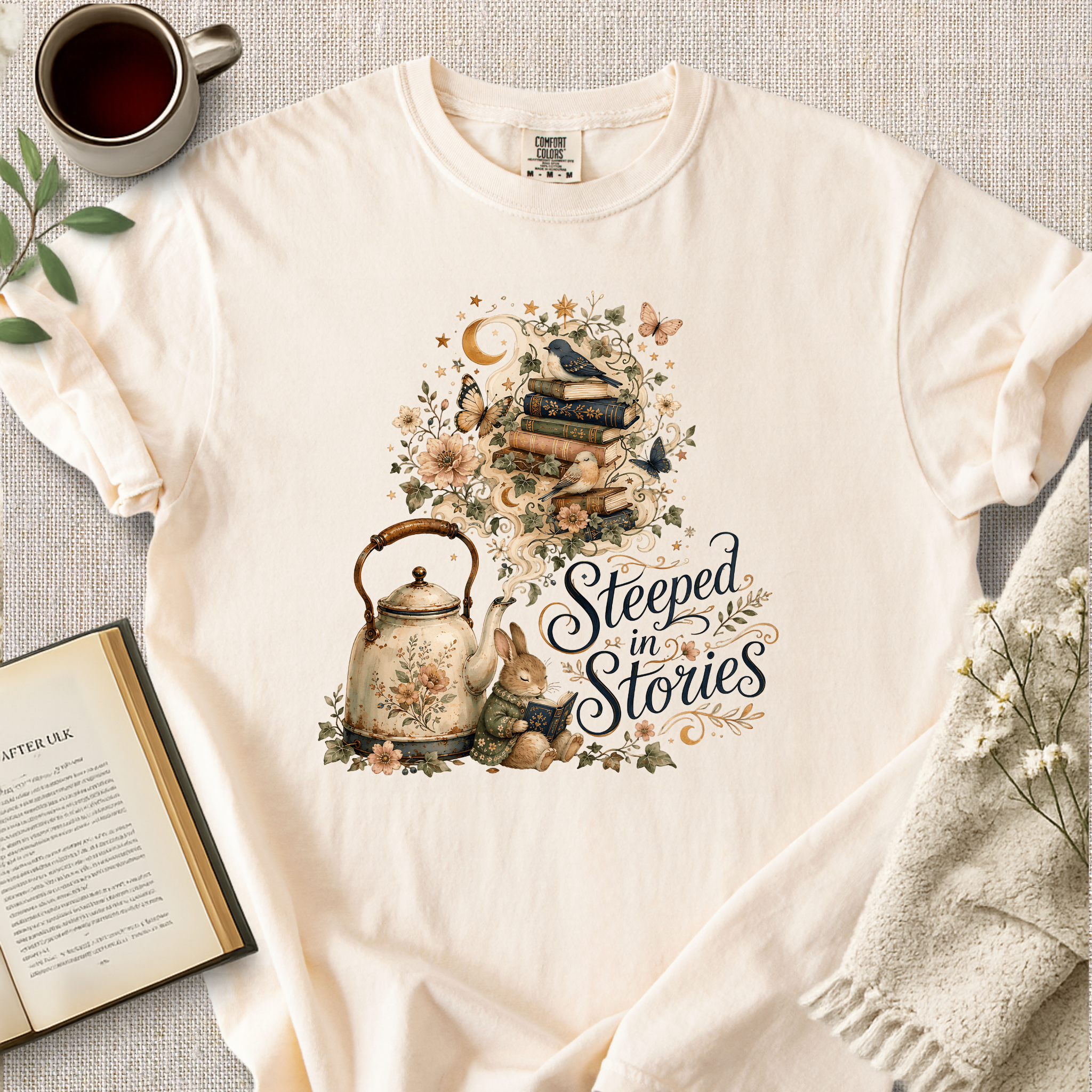 "Steeped In Stories" Cozy Tee