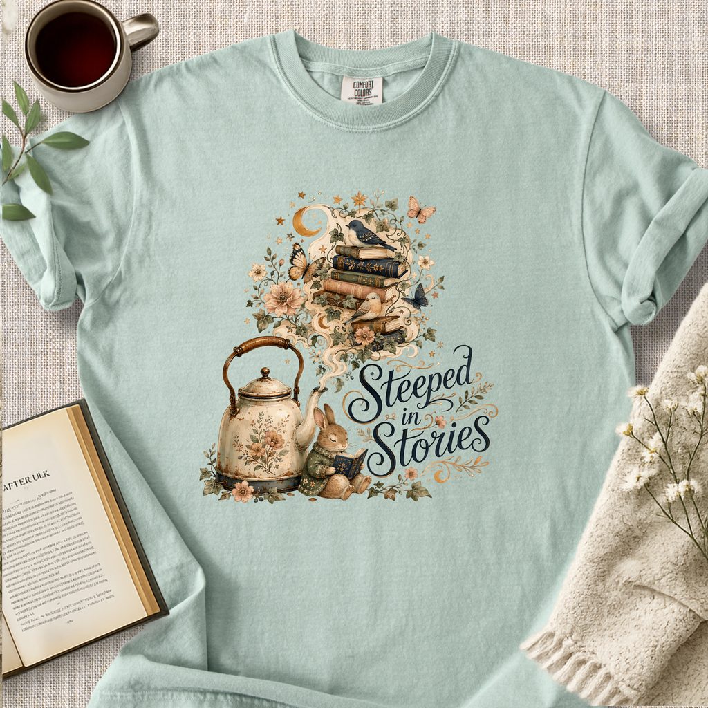 "Steeped In Stories" Cozy Tee