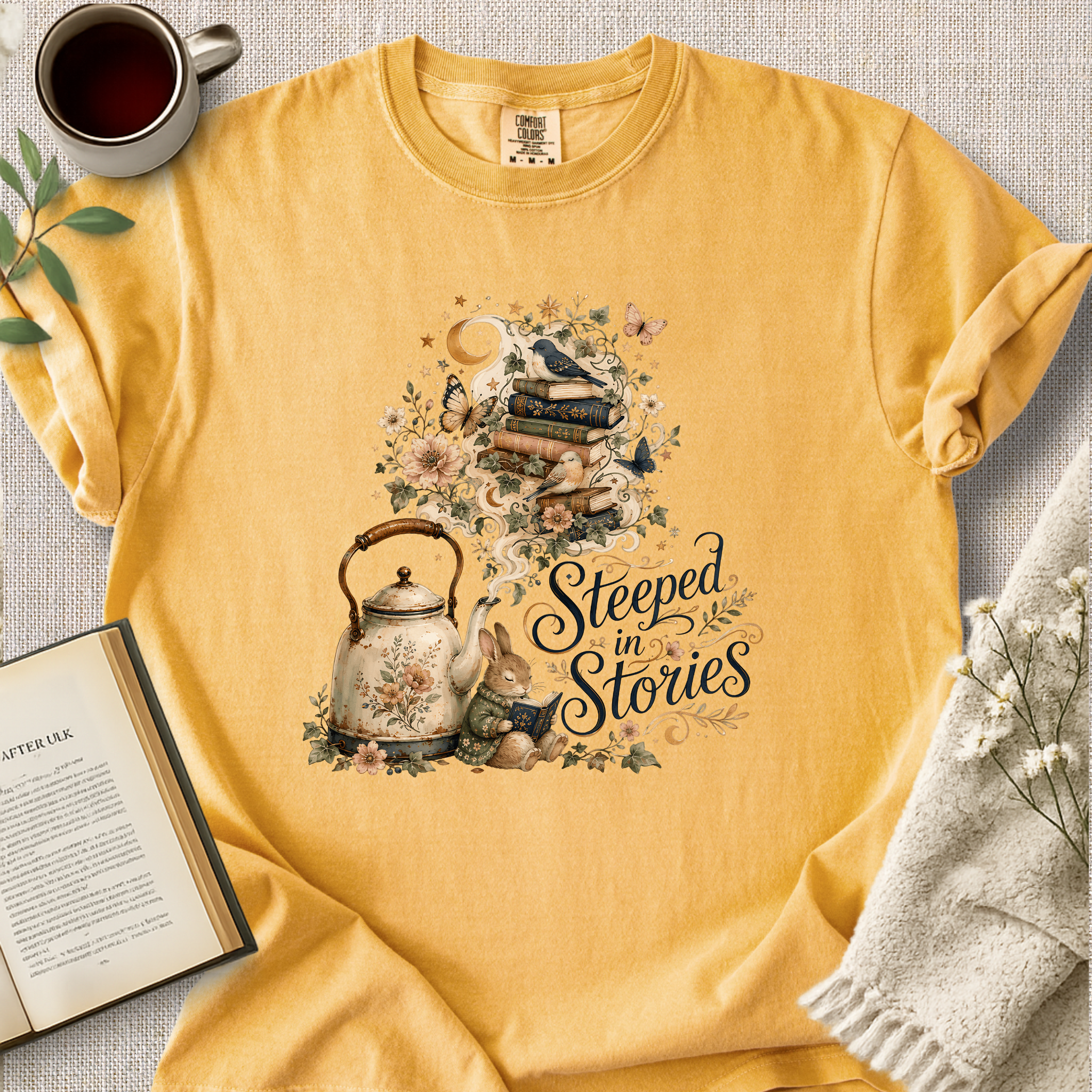 "Steeped In Stories" Cozy Tee