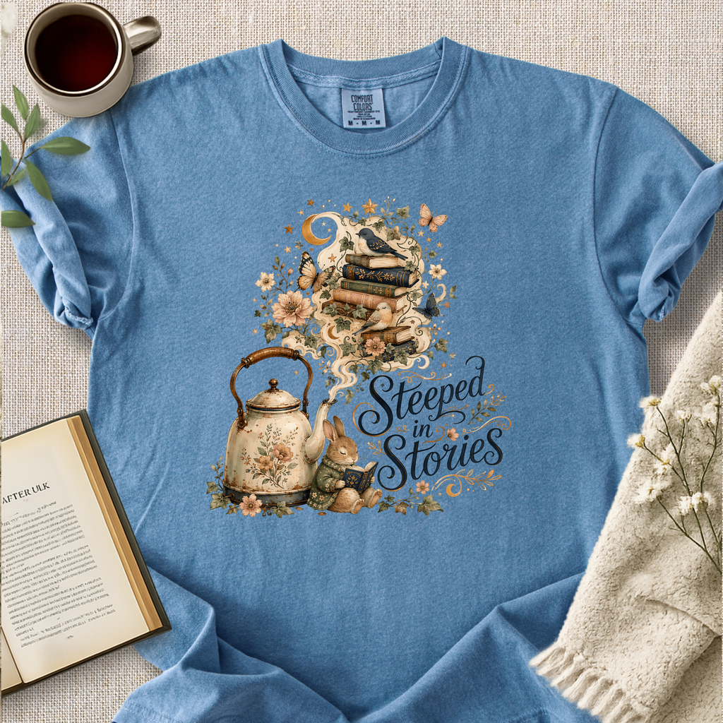 "Steeped In Stories" Cozy Tee