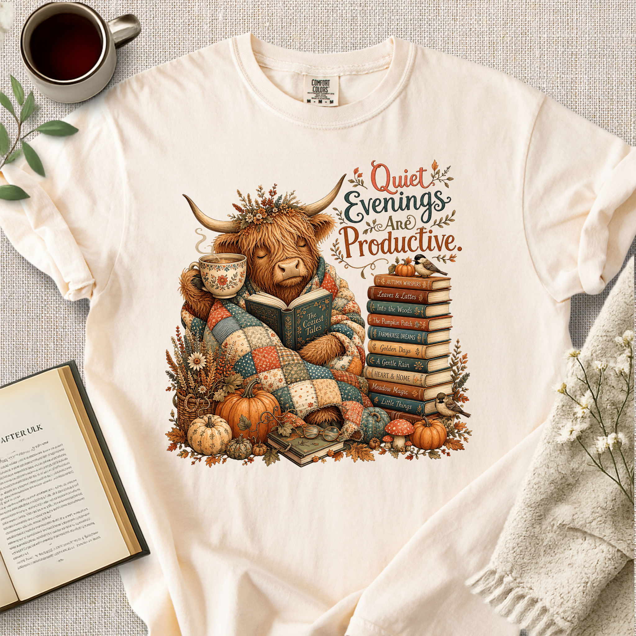 "Quiet Evenings Are Productive" Cozy Tee