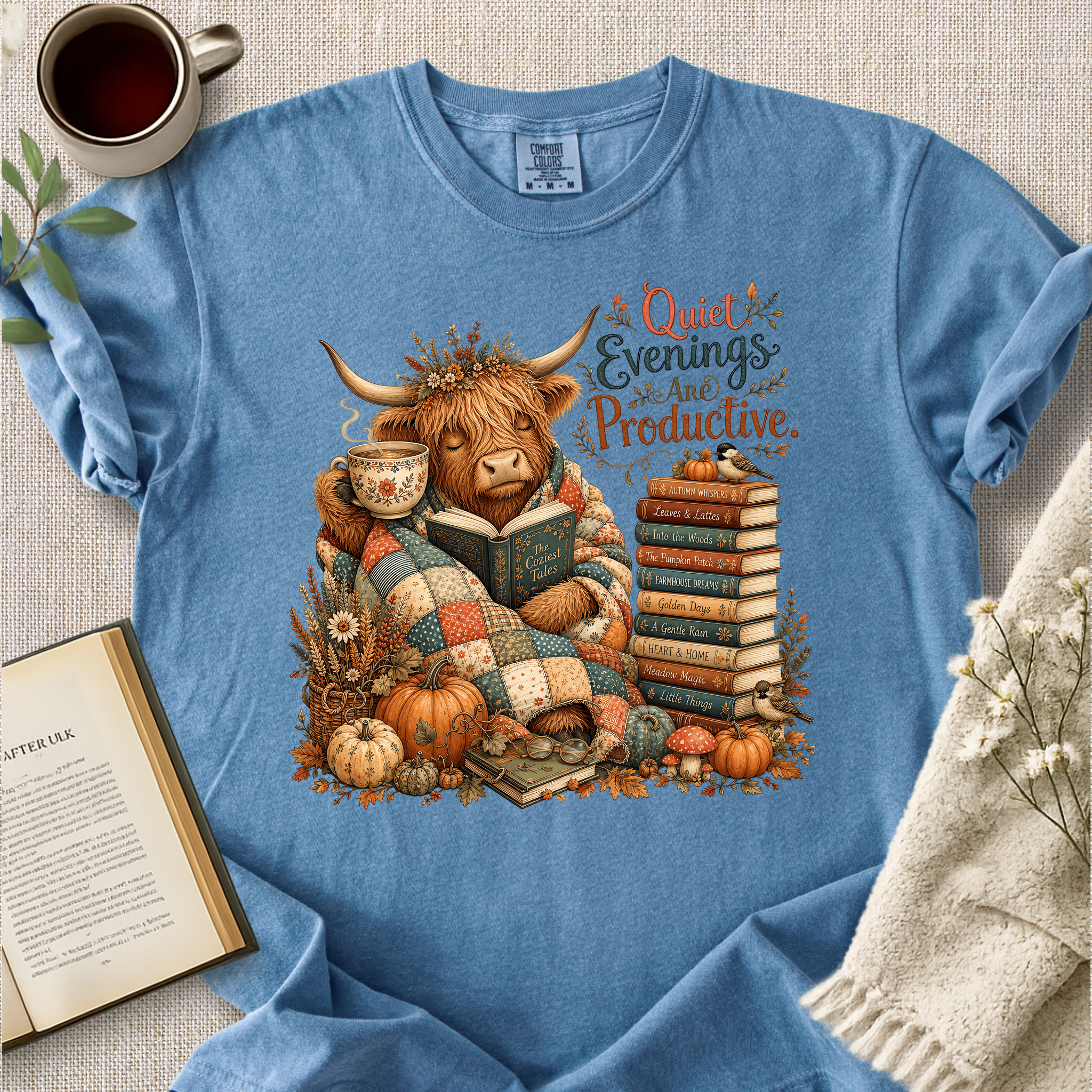 "Quiet Evenings Are Productive" Cozy Tee