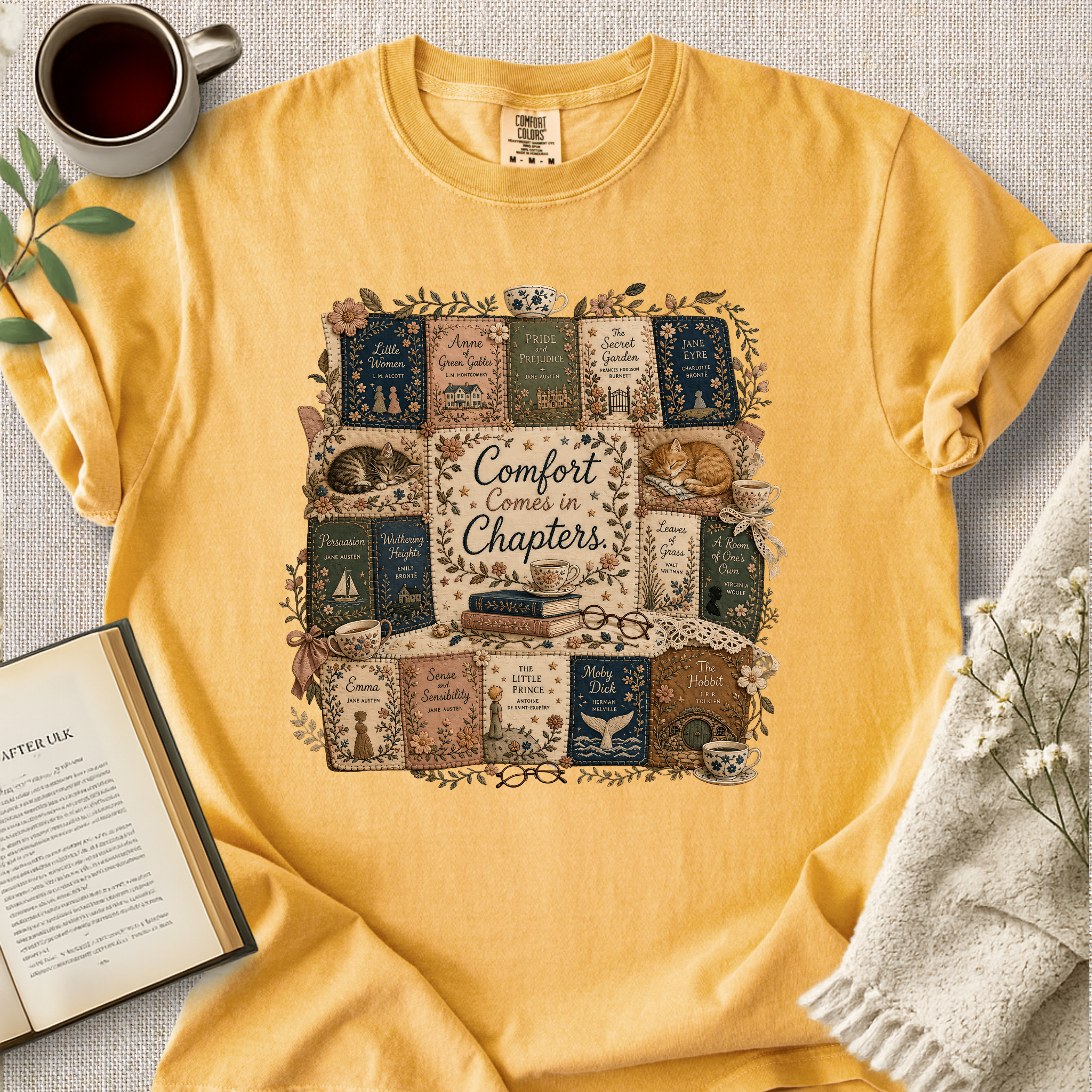 "Comfort Comes In Chapters" Cozy Tee