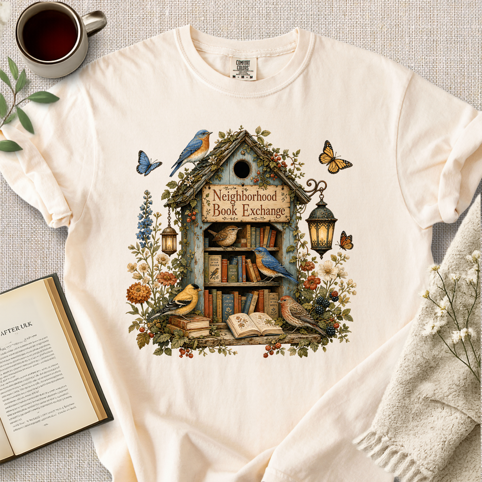"Neighborhood Book Exchange" Cozy Tee