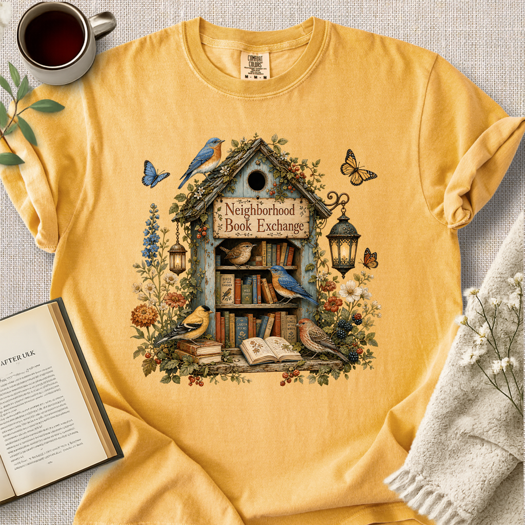 "Neighborhood Book Exchange" Cozy Tee