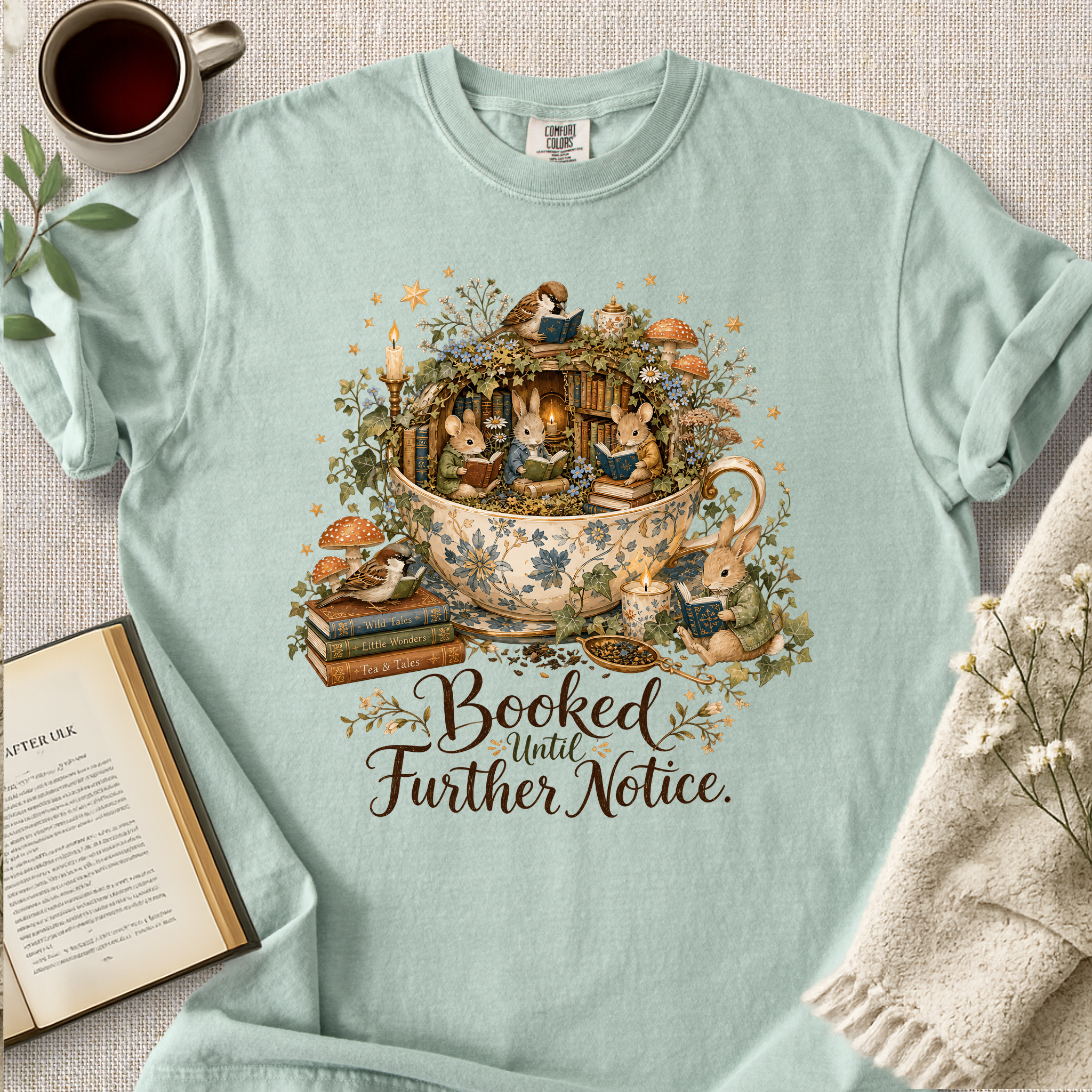 "Booked Until Further Notice" Cozy Tee