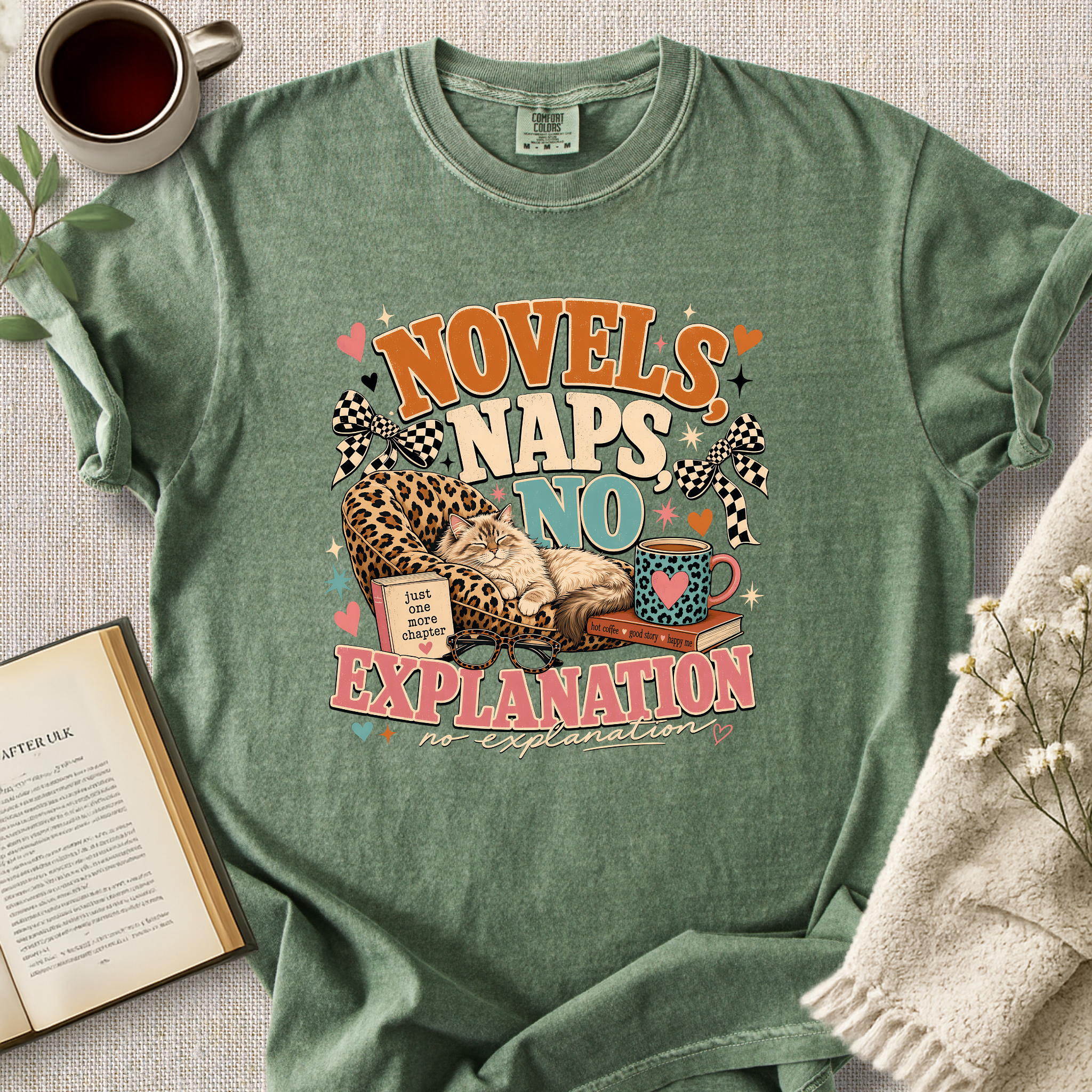 "Novels, Naps, No Explanation" Cozy Tee