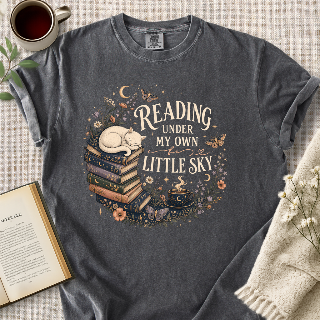"Reading Under My Own Little Sky" Cozy Tee