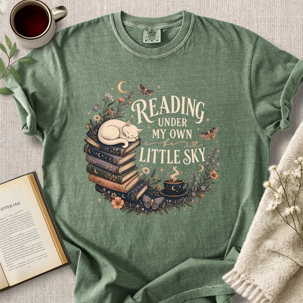 "Reading Under My Own Little Sky" Cozy Tee