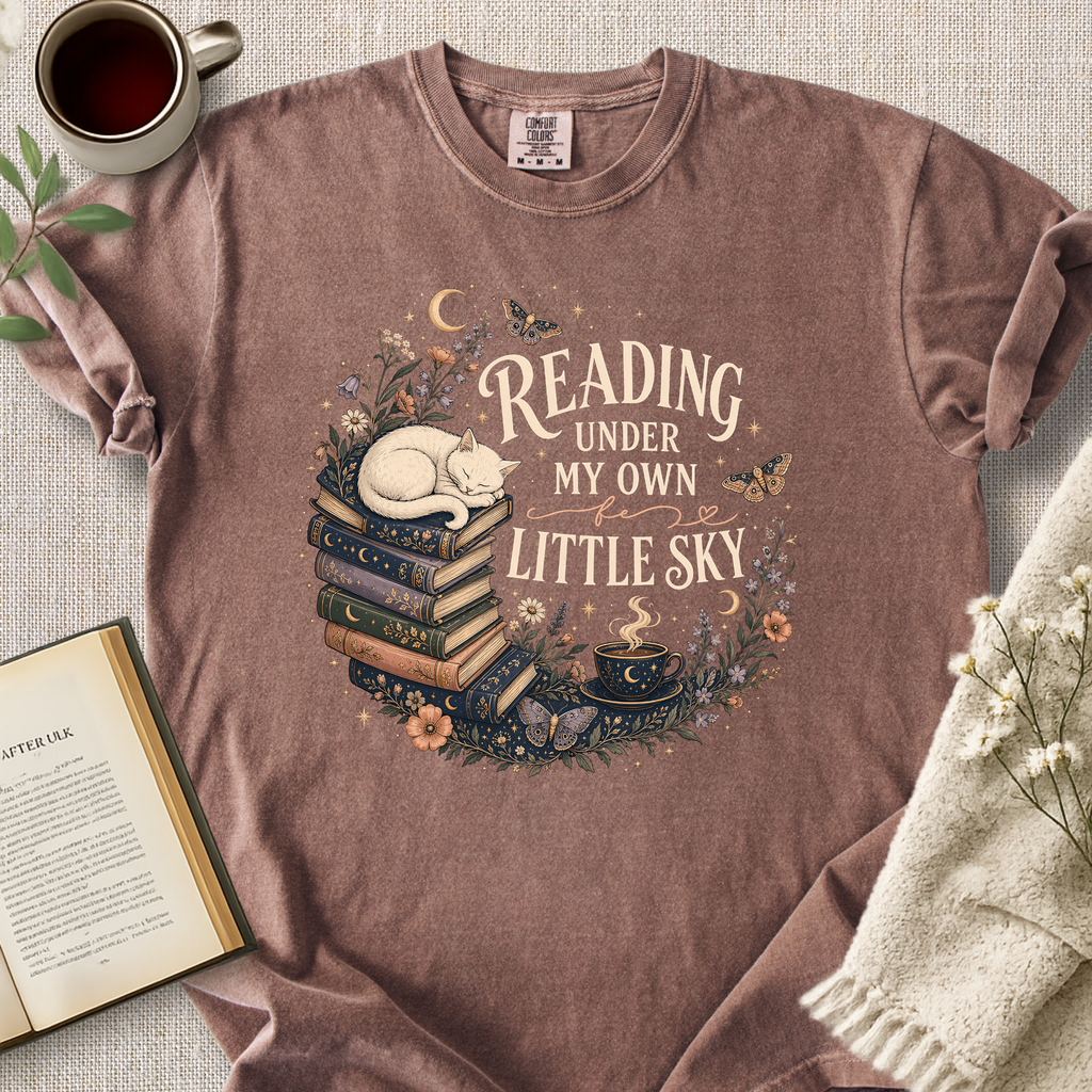"Reading Under My Own Little Sky" Cozy Tee