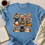 "Nine Cat Readers" Cozy Tee