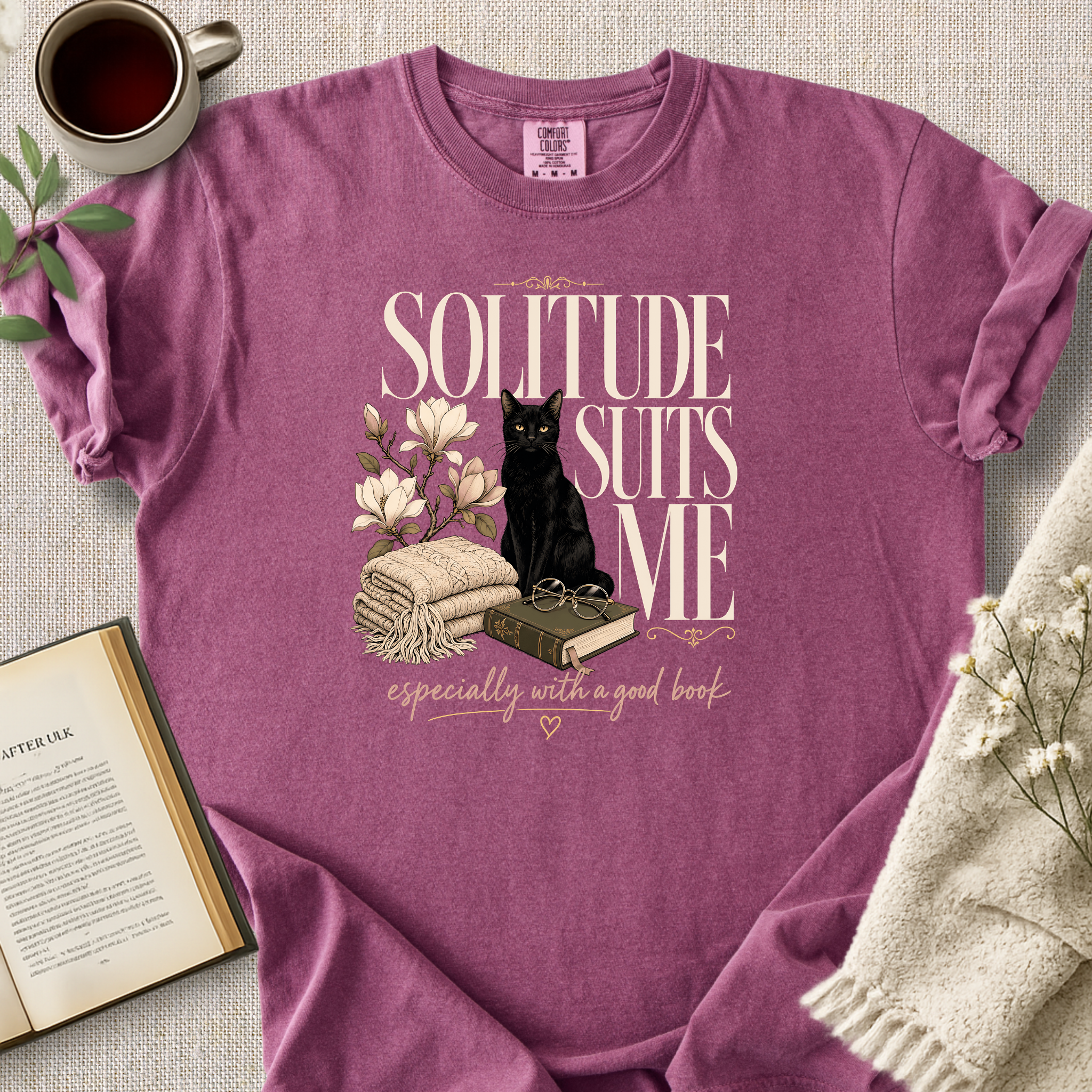 "Solitude Suits Me" Cozy Tee
