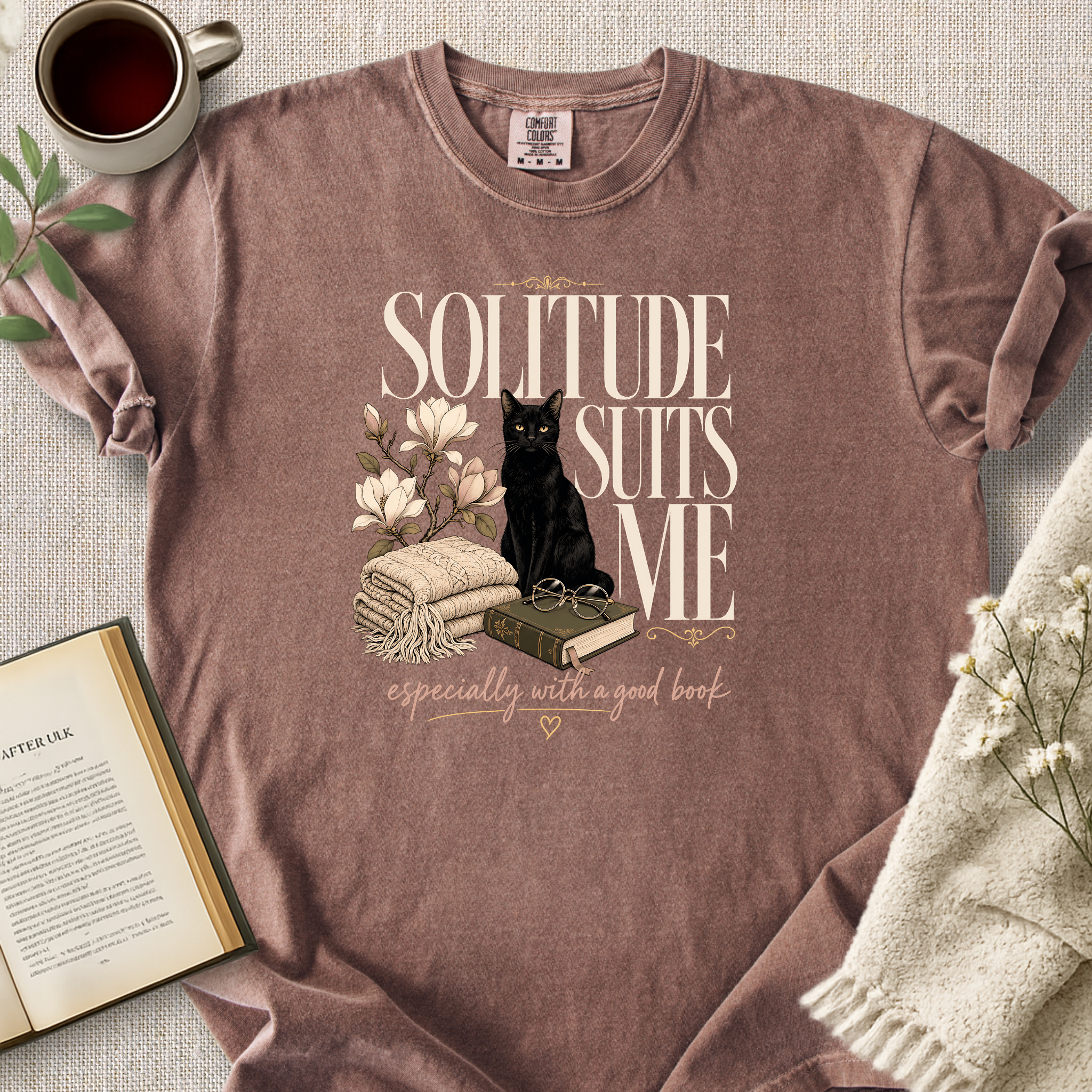 "Solitude Suits Me" Cozy Tee