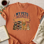 "My Pets Respect Reading Time - Mostly" Cozy Tee