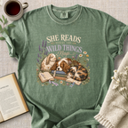 "She Reads Where The Wild Things Nap" Cozy Tee