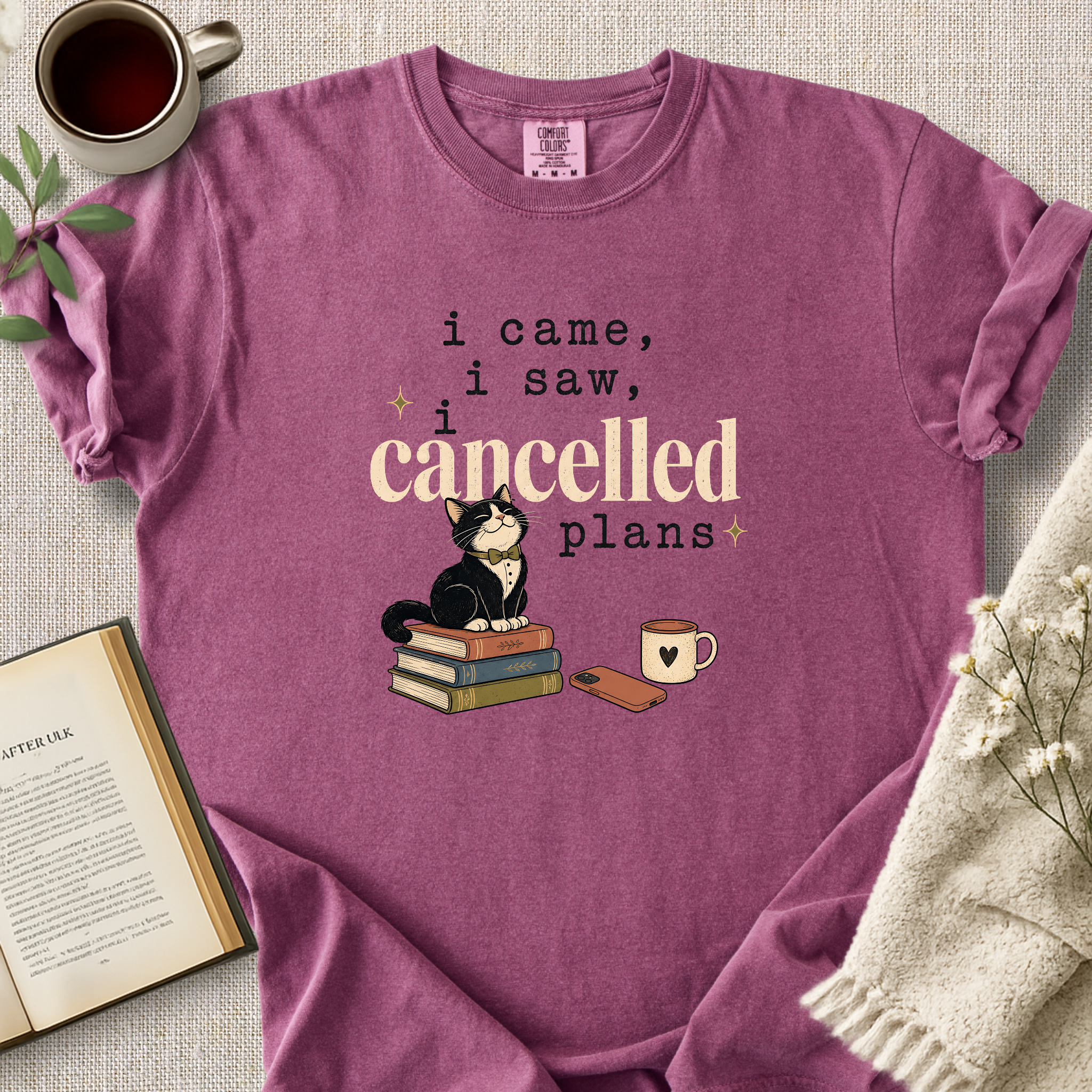 "I Came, I Saw, I Cancelled Plans" Cozy Tee