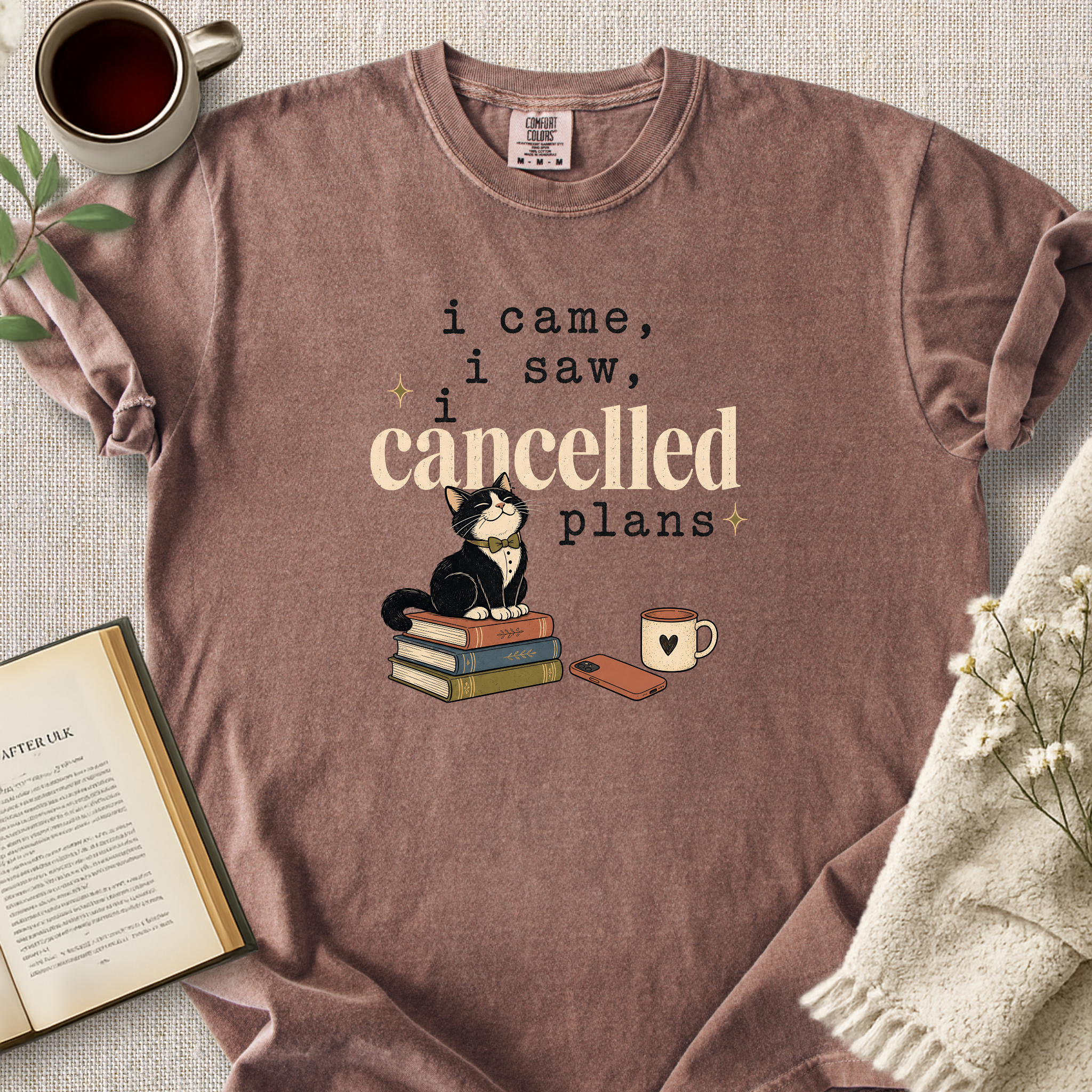"I Came, I Saw, I Cancelled Plans" Cozy Tee