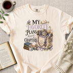 "My Favorite Plans Have Chapters" Cozy Tee