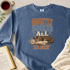 "Quietly Booked All Day" Garment-Dyed Comfort Sweatshirt