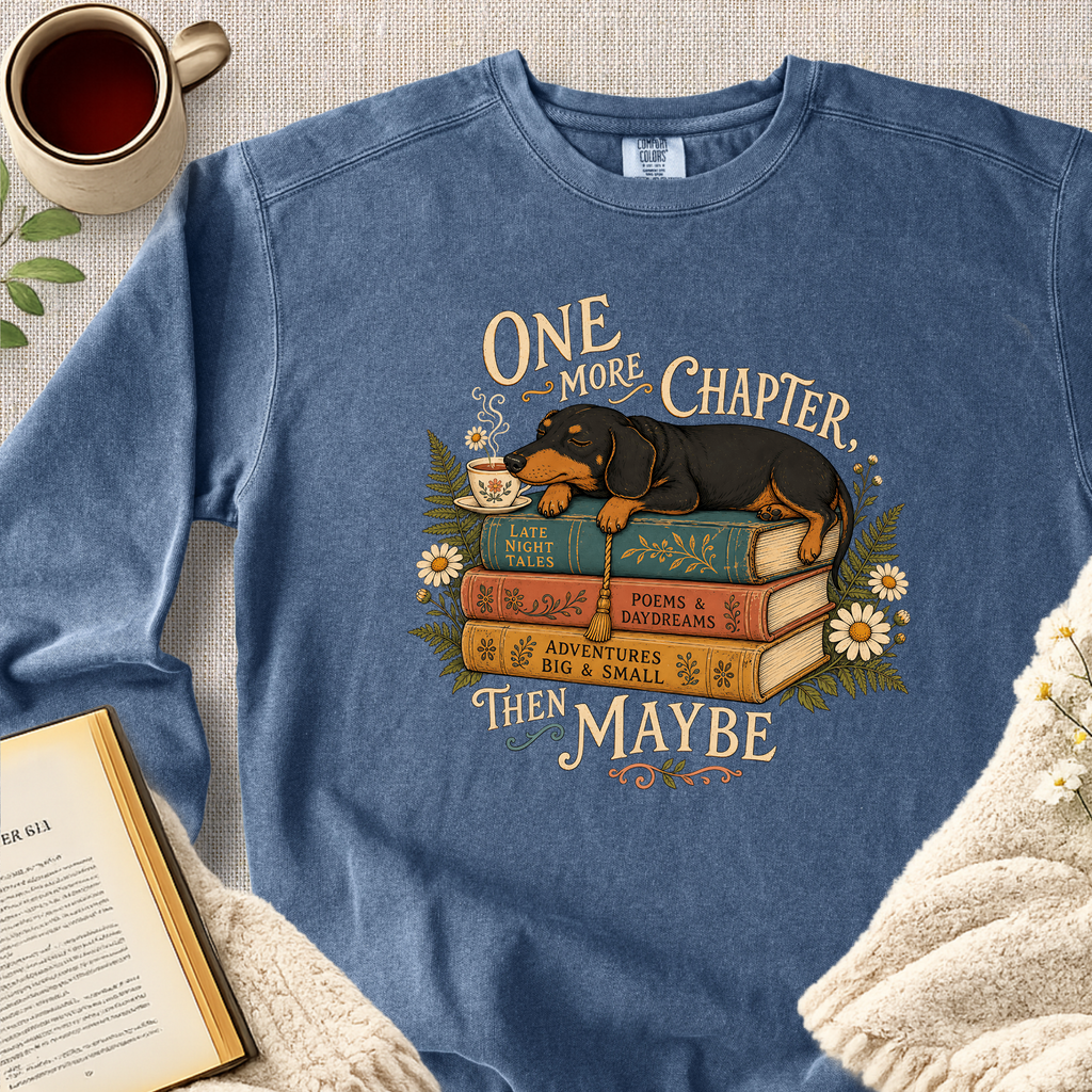 "One More Chapter, Then Maybe" Garment-Dyed Comfort Sweatshirt