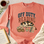 "Off Duty, Reading" Garment-Dyed Comfort Sweatshirt