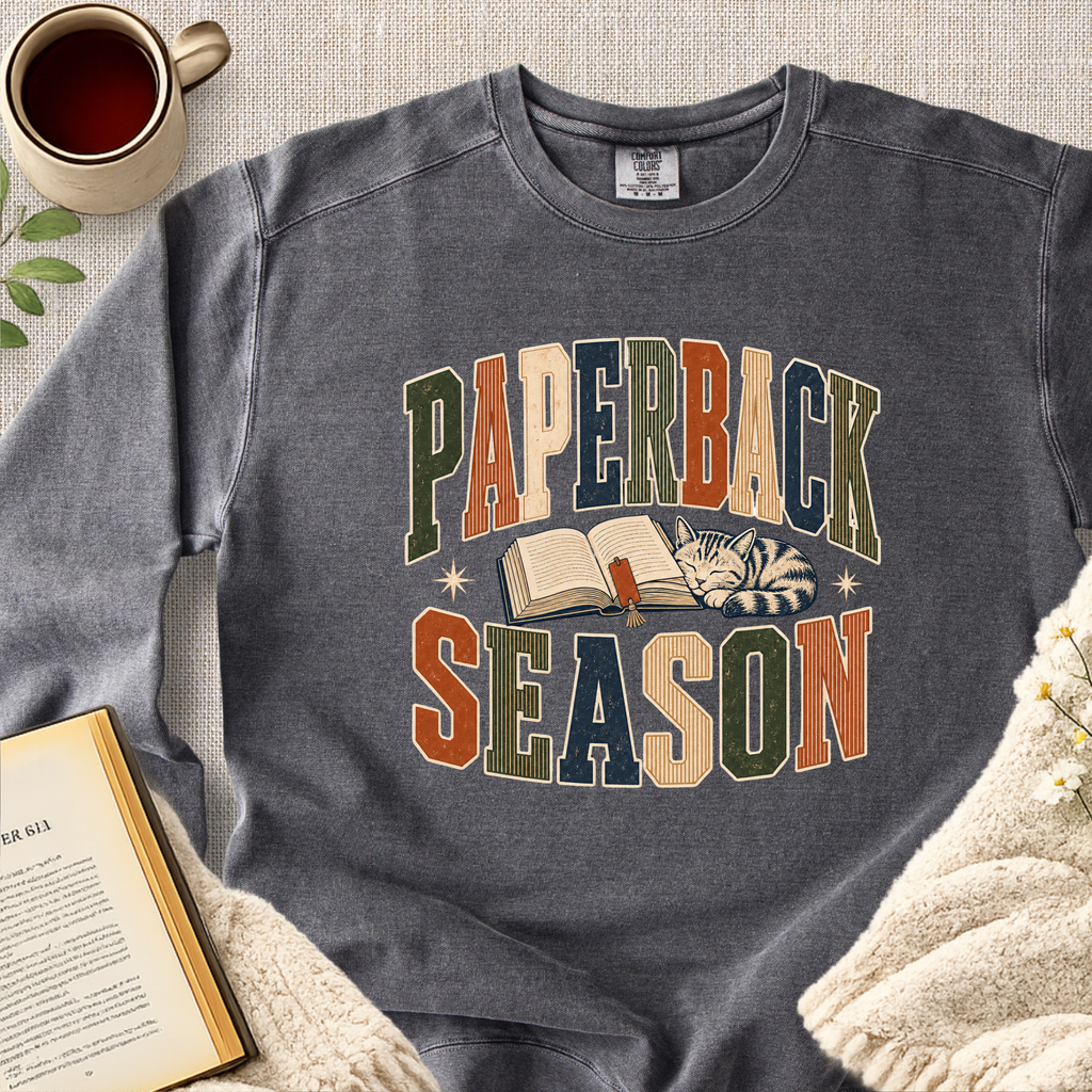 "Paperback Season" Garment-Dyed Comfort Sweatshirt