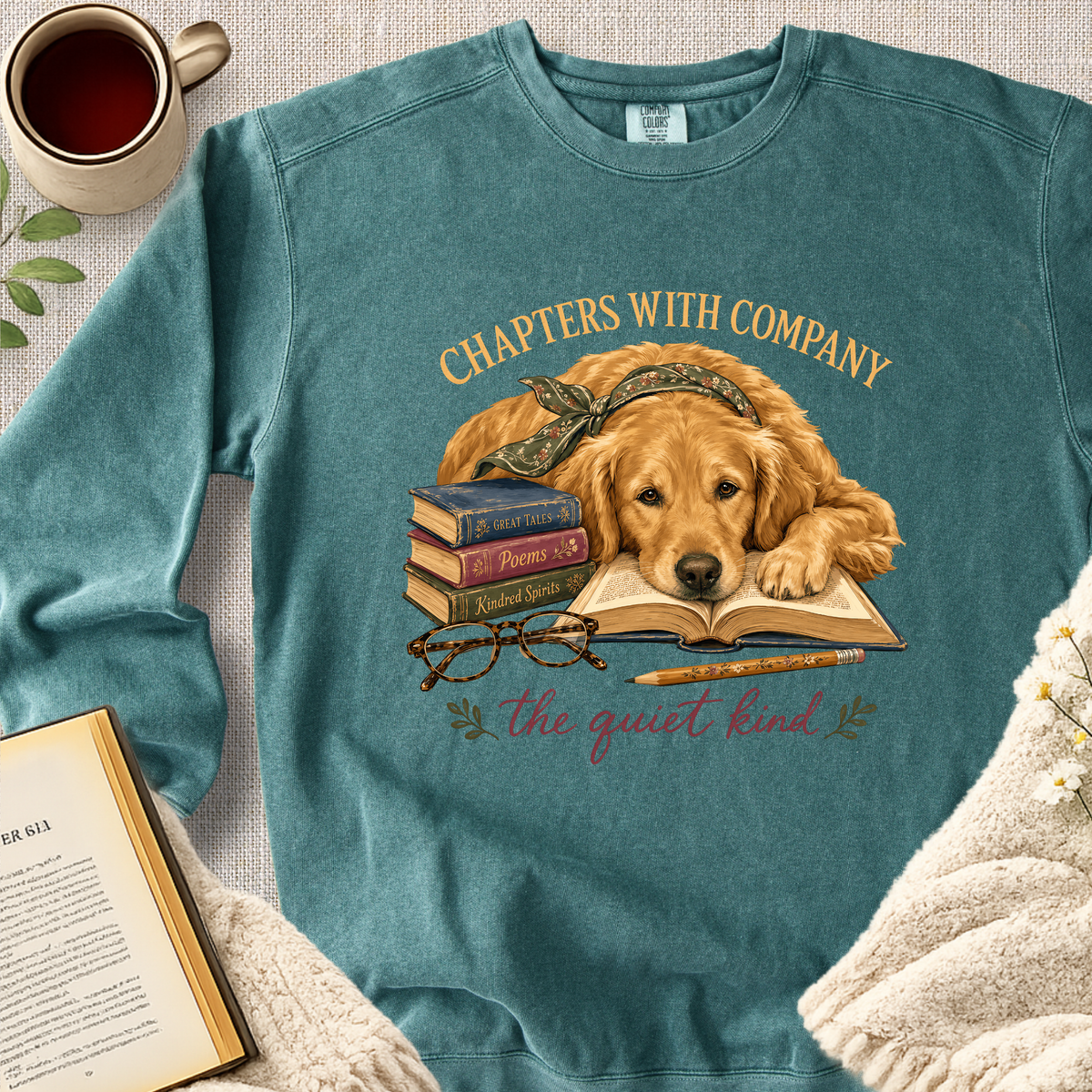 "Chapters With Company, The Quiet Kind" Garment-Dyed Comfort Sweatshirt