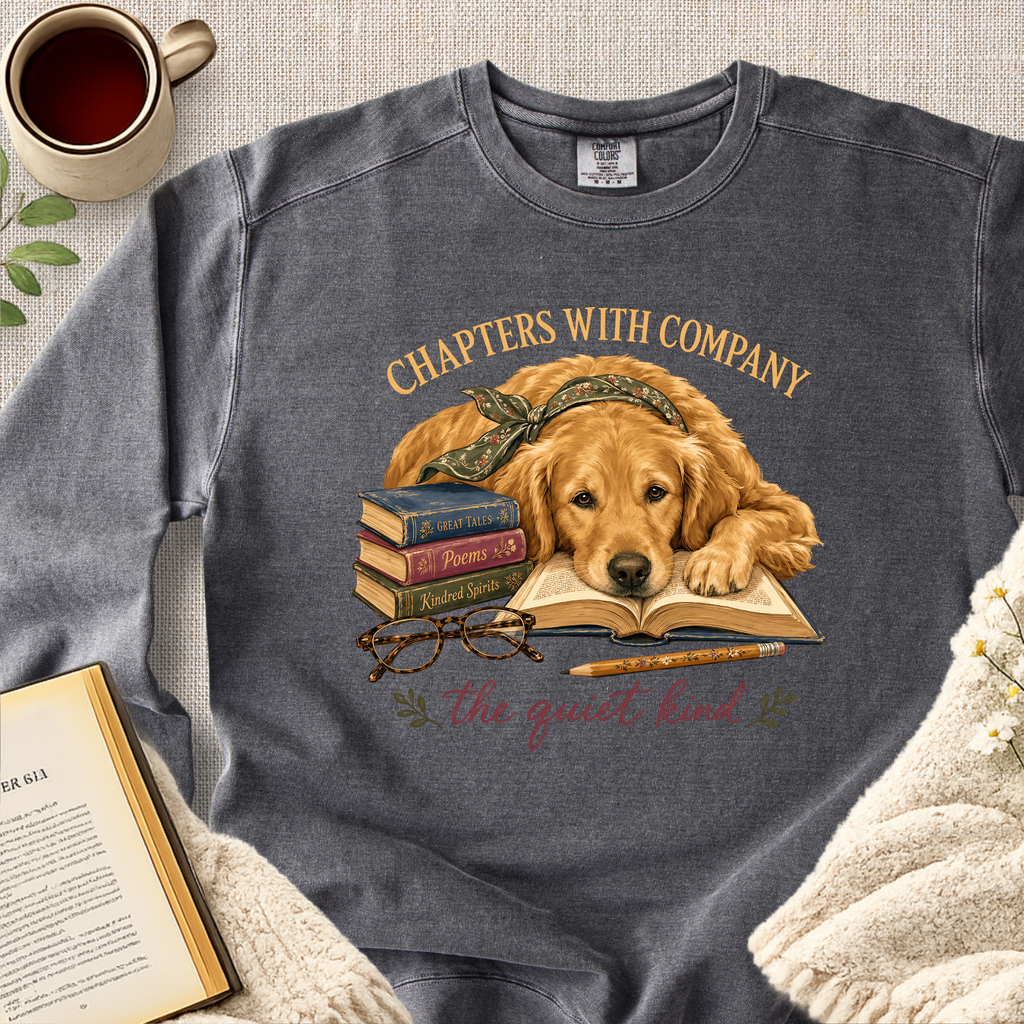 "Chapters With Company, The Quiet Kind" Garment-Dyed Comfort Sweatshirt
