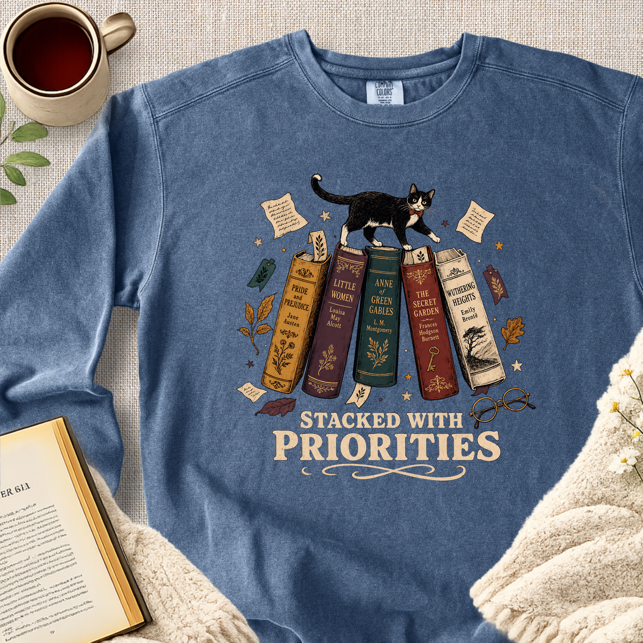 "Stacked With Priorities" Garment-Dyed Comfort Sweatshirt