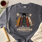 "Stacked With Priorities" Garment-Dyed Comfort Sweatshirt