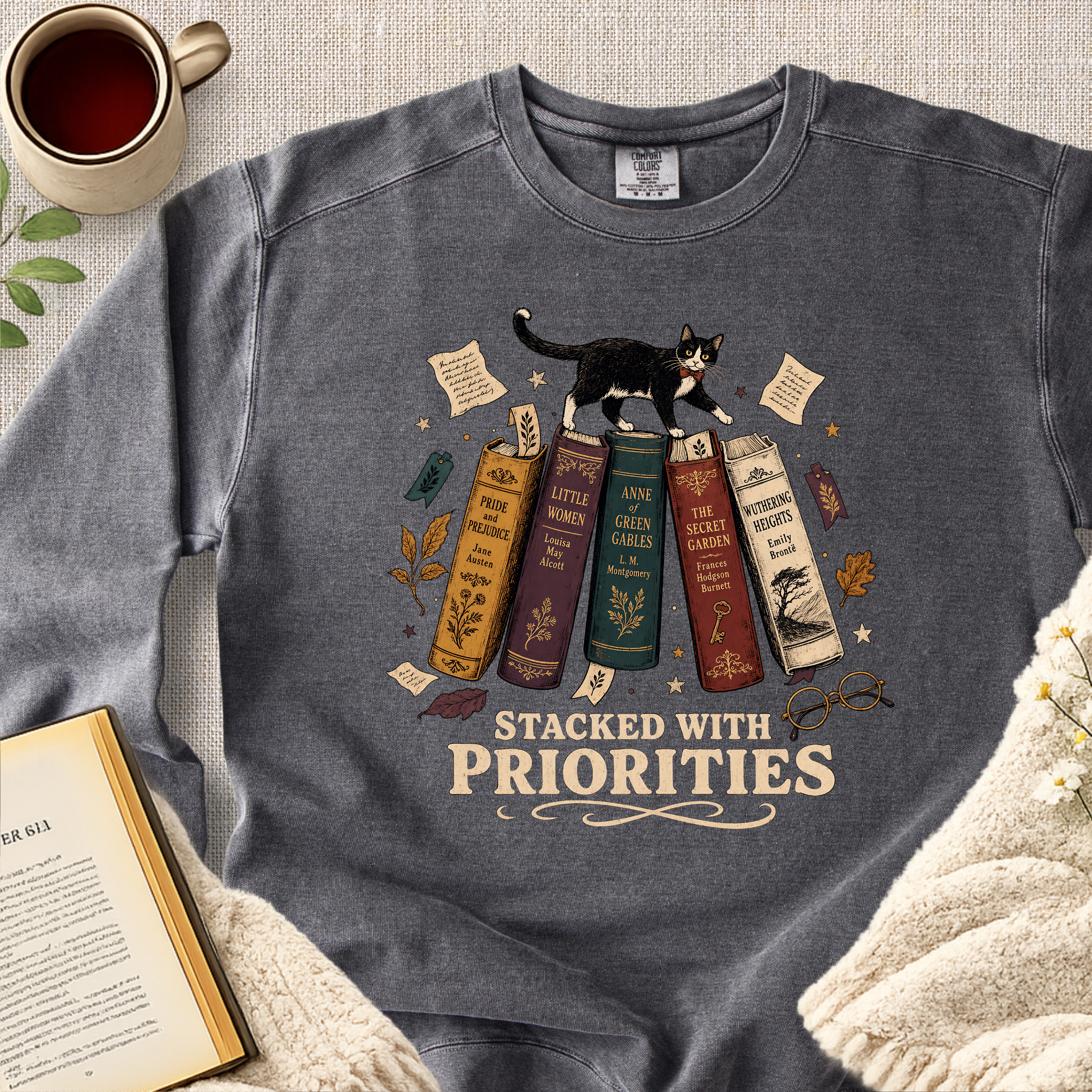 "Stacked With Priorities" Garment-Dyed Comfort Sweatshirt