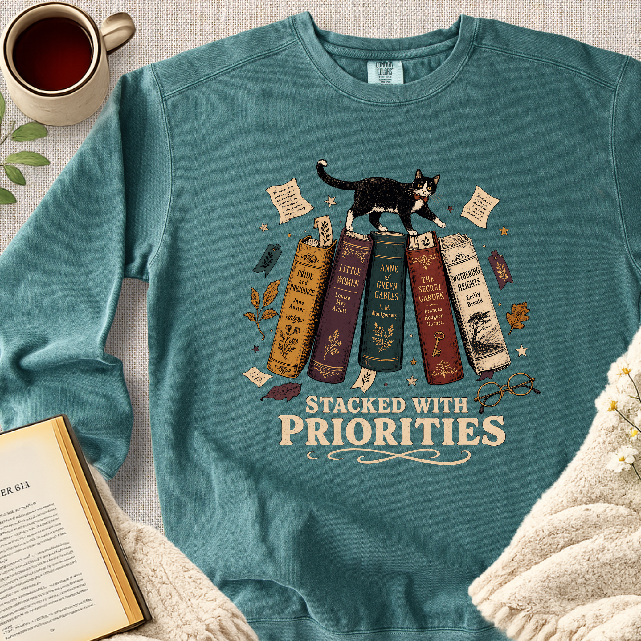 "Stacked With Priorities" Garment-Dyed Comfort Sweatshirt