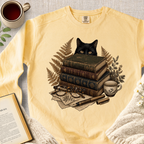 "Peek-A-Boo Black Cat" Garment-Dyed Comfort Sweatshirt