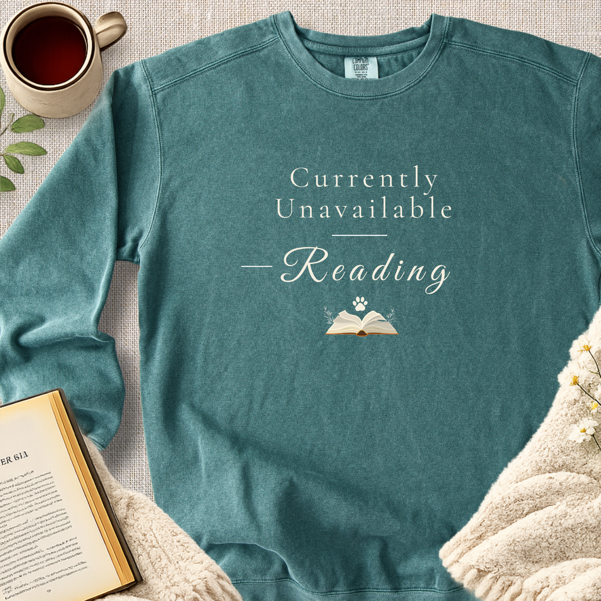 "Currently Unavailable - Reading" Garment-Dyed Comfort Sweatshirt