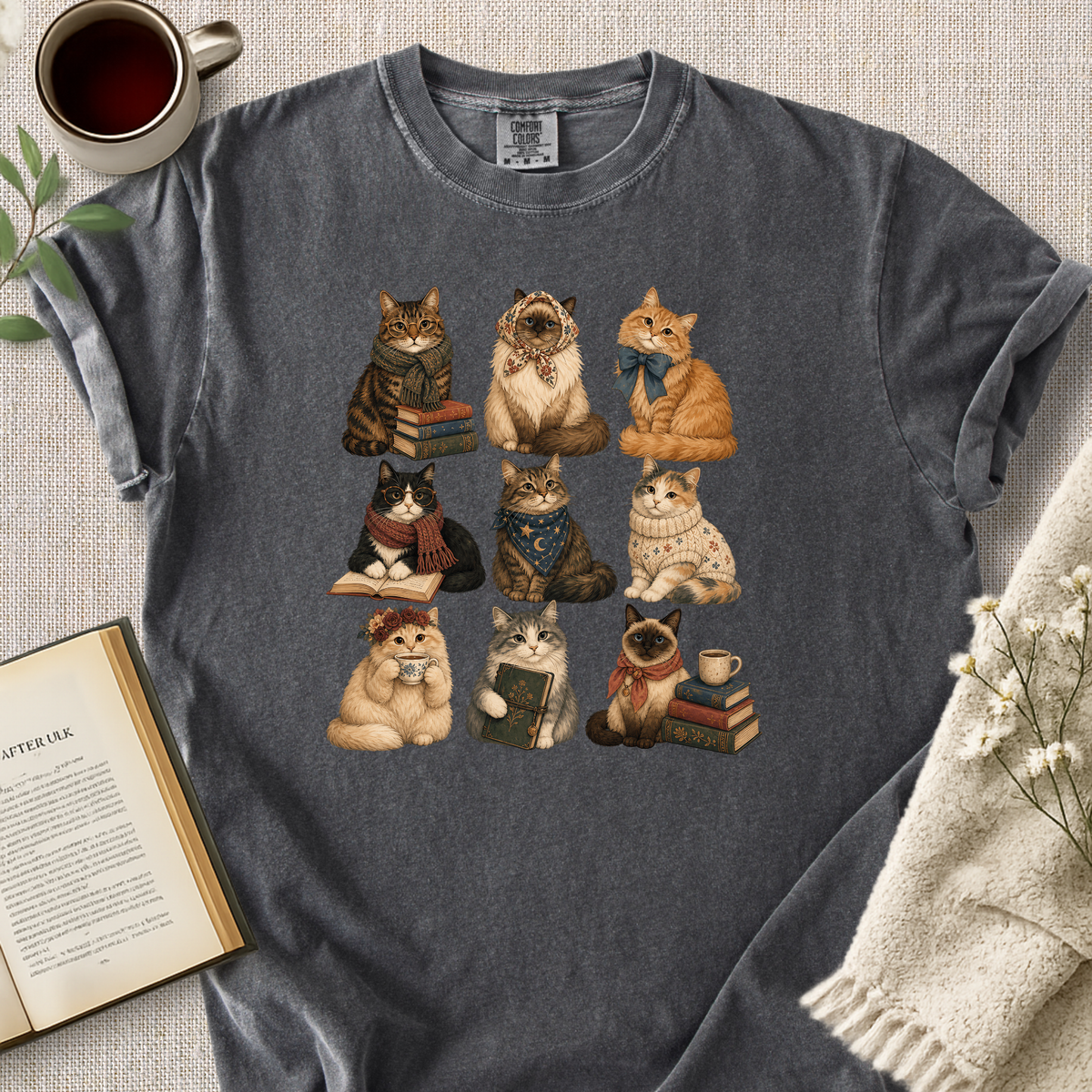 "Nine Lives, Nine Cats" Cozy Tee