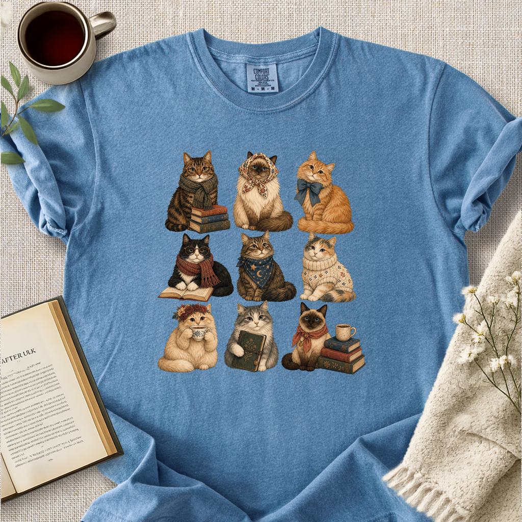 "Nine Lives, Nine Cats" Cozy Tee