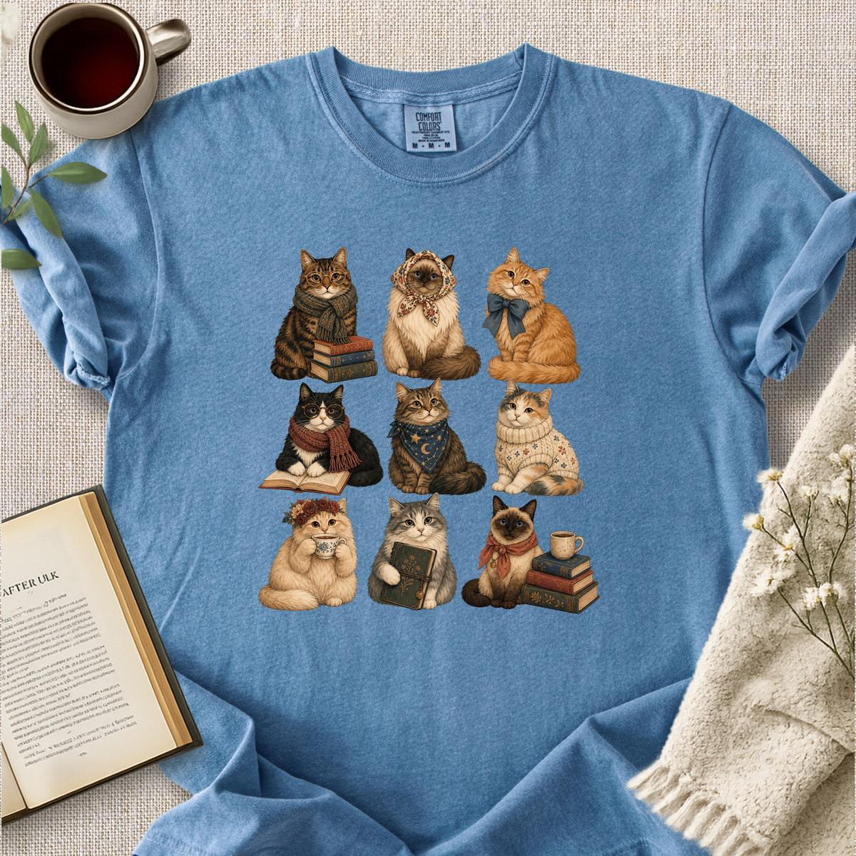 "Nine Lives, Nine Cats" Cozy Tee