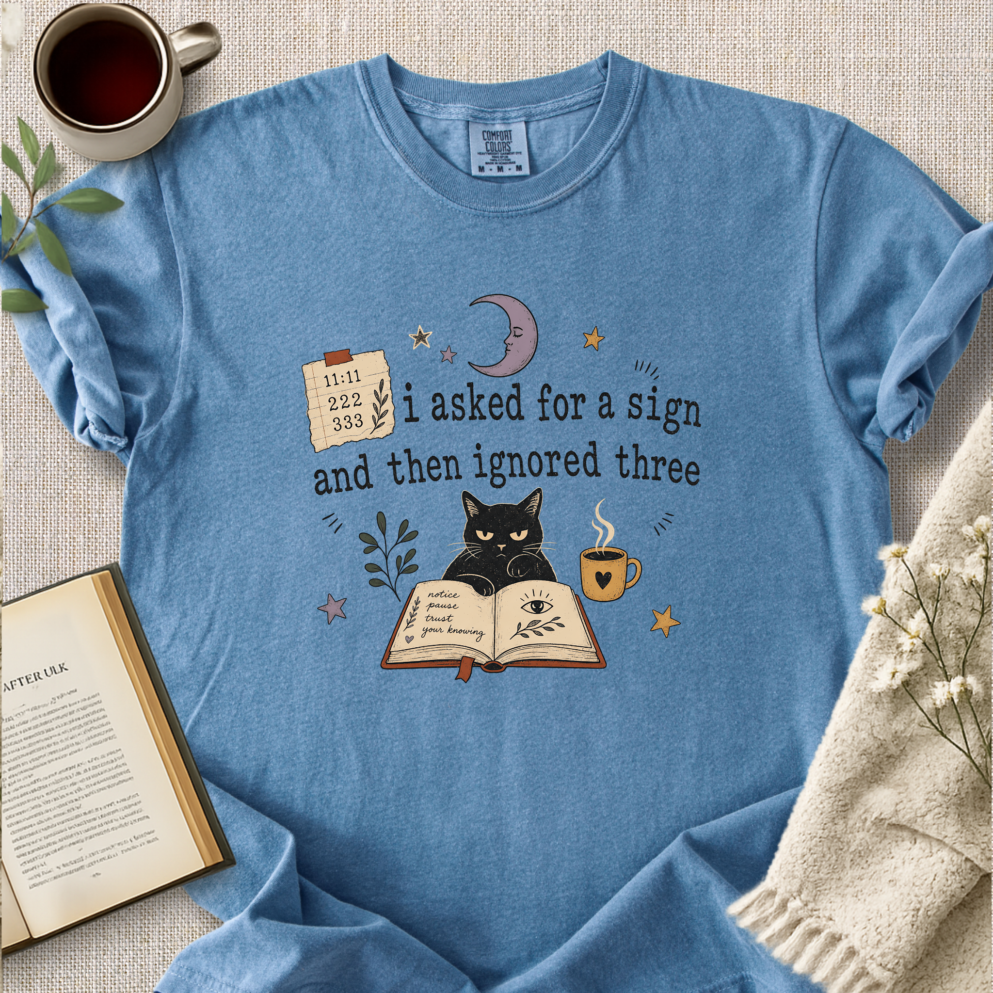"I Asked For A Sign And Then Ignored Three" Cozy Tee