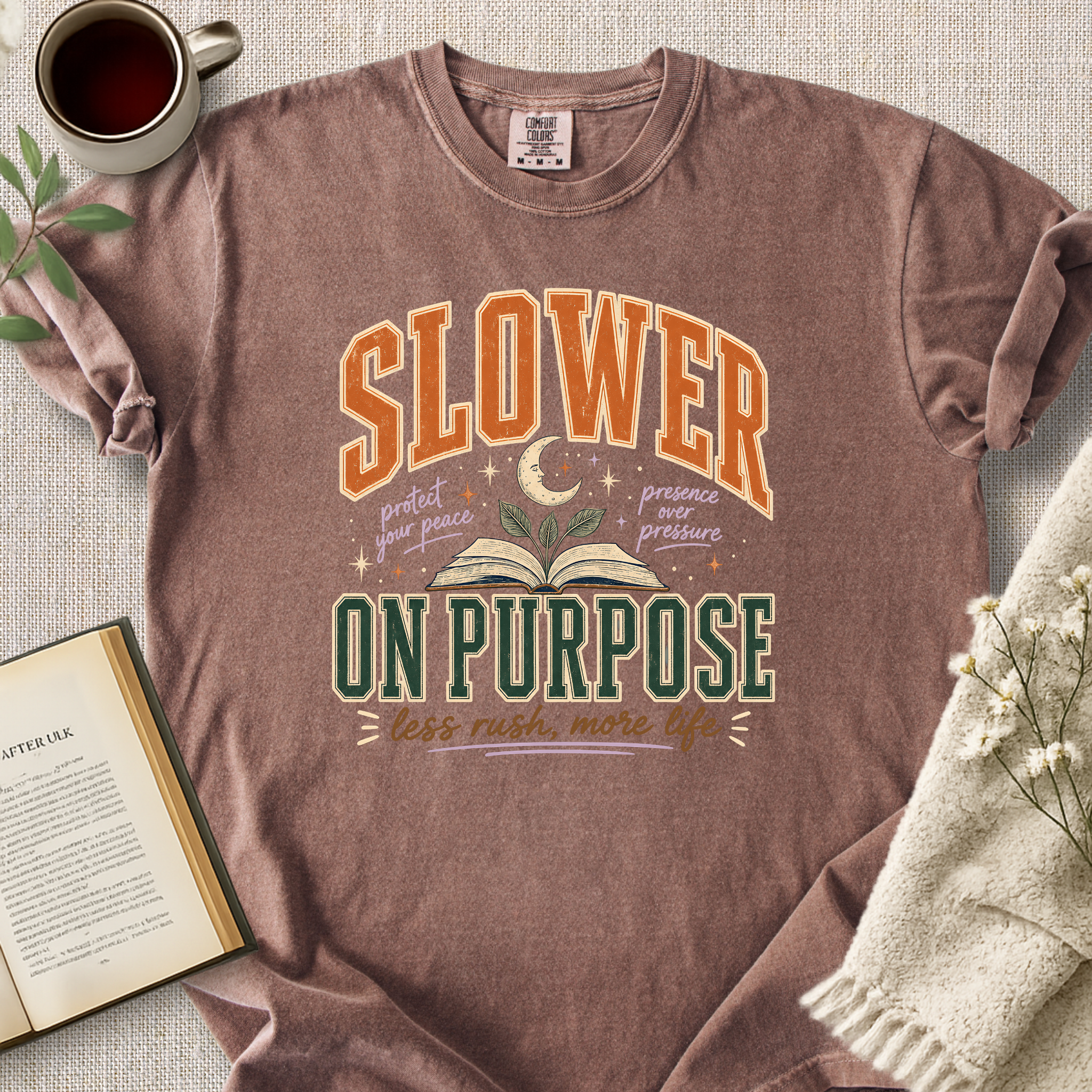"Slower On Purpose" Cozy Tee