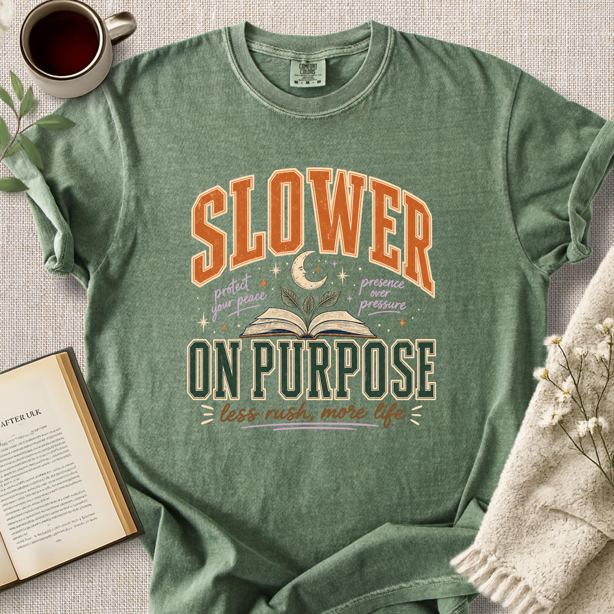 "Slower On Purpose" Cozy Tee