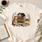 Cozy Introvert Cats Book Lover Shirt Cozy Tee