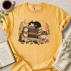 Cozy Introvert Cats Book Lover Shirt Cozy Tee