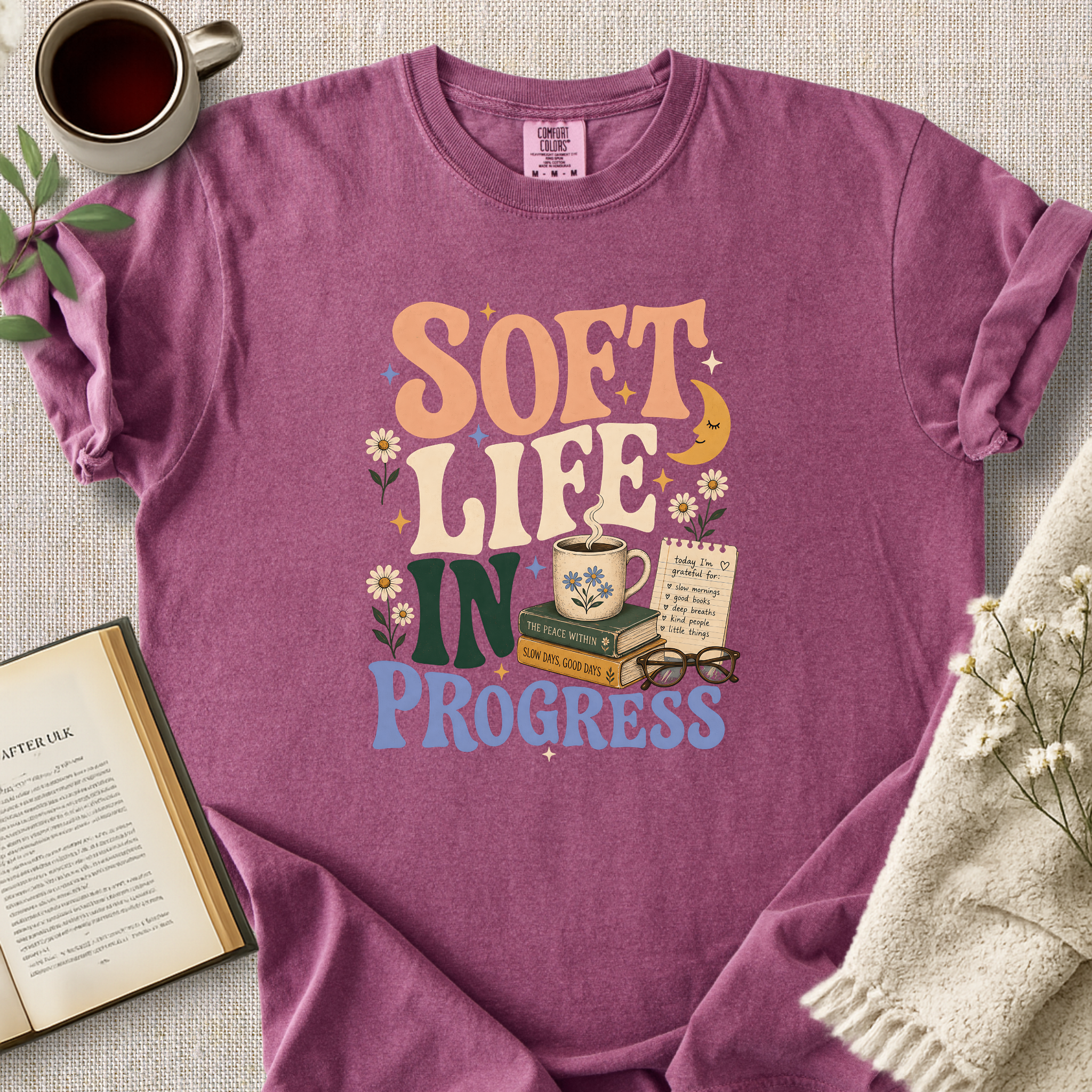 "Soft Life In Progress" Cozy Tee