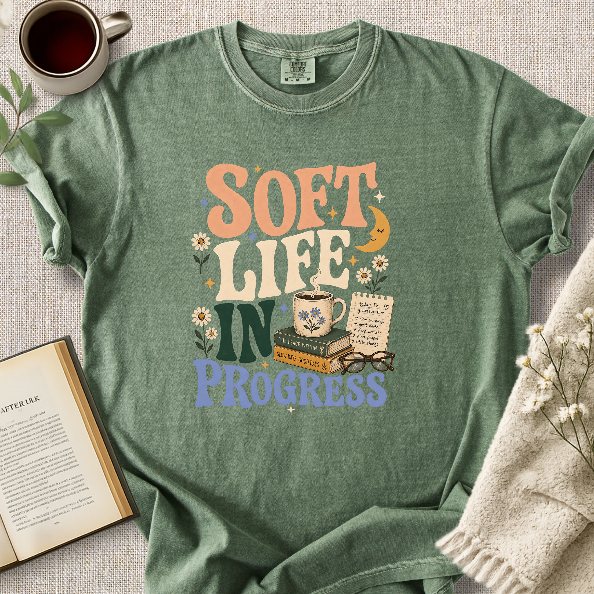"Soft Life In Progress" Cozy Tee
