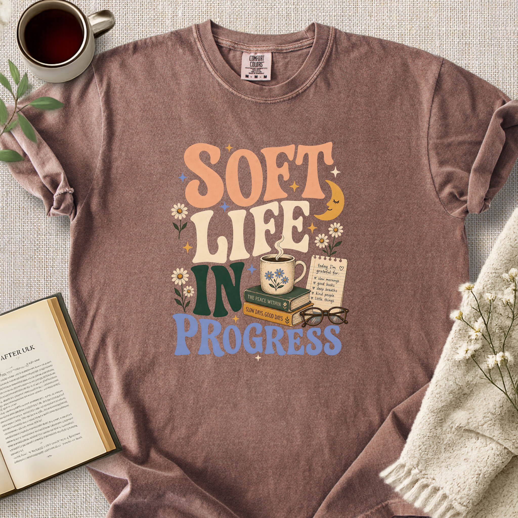 "Soft Life In Progress" Cozy Tee