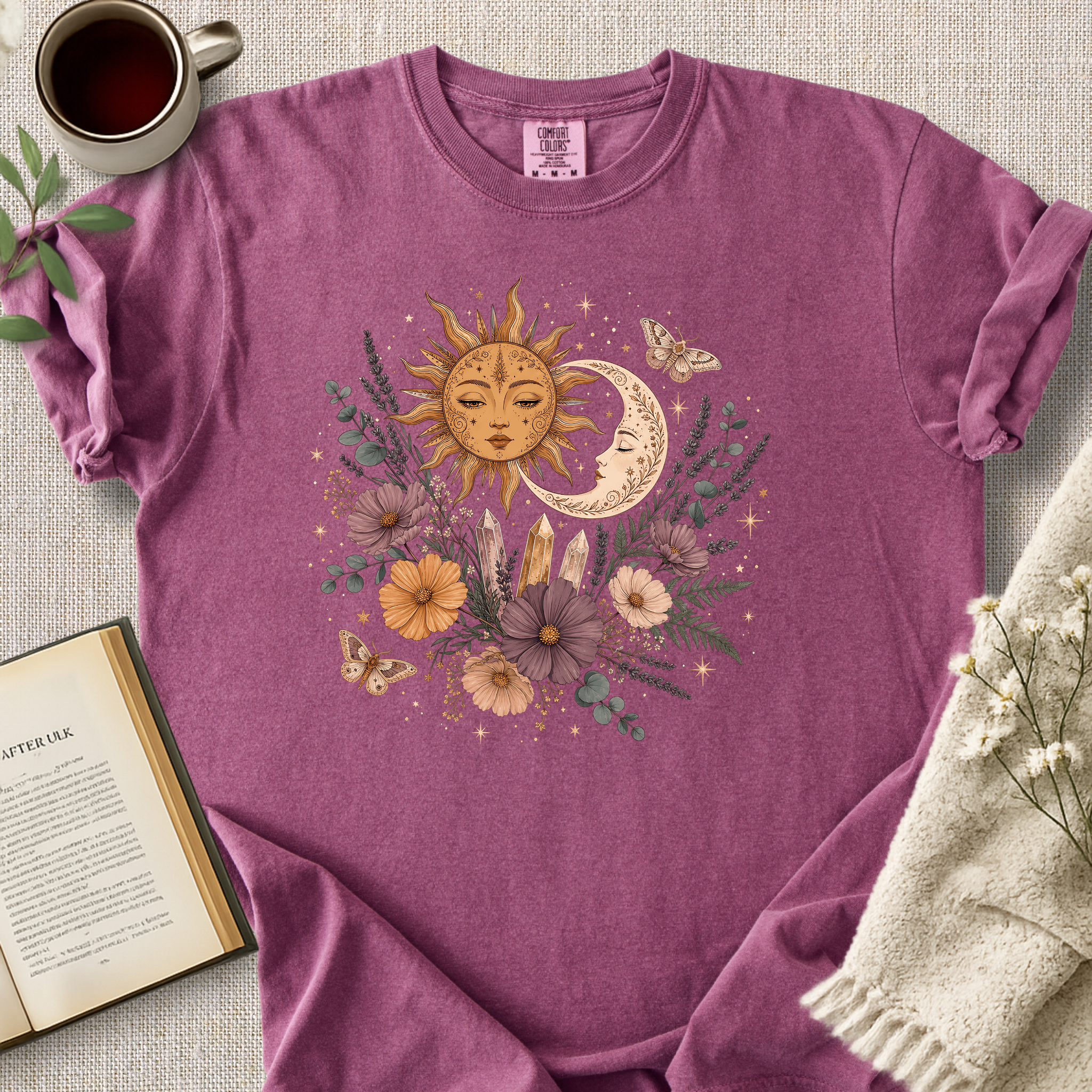 Celestial Garden Sun Moon Cozy Tee