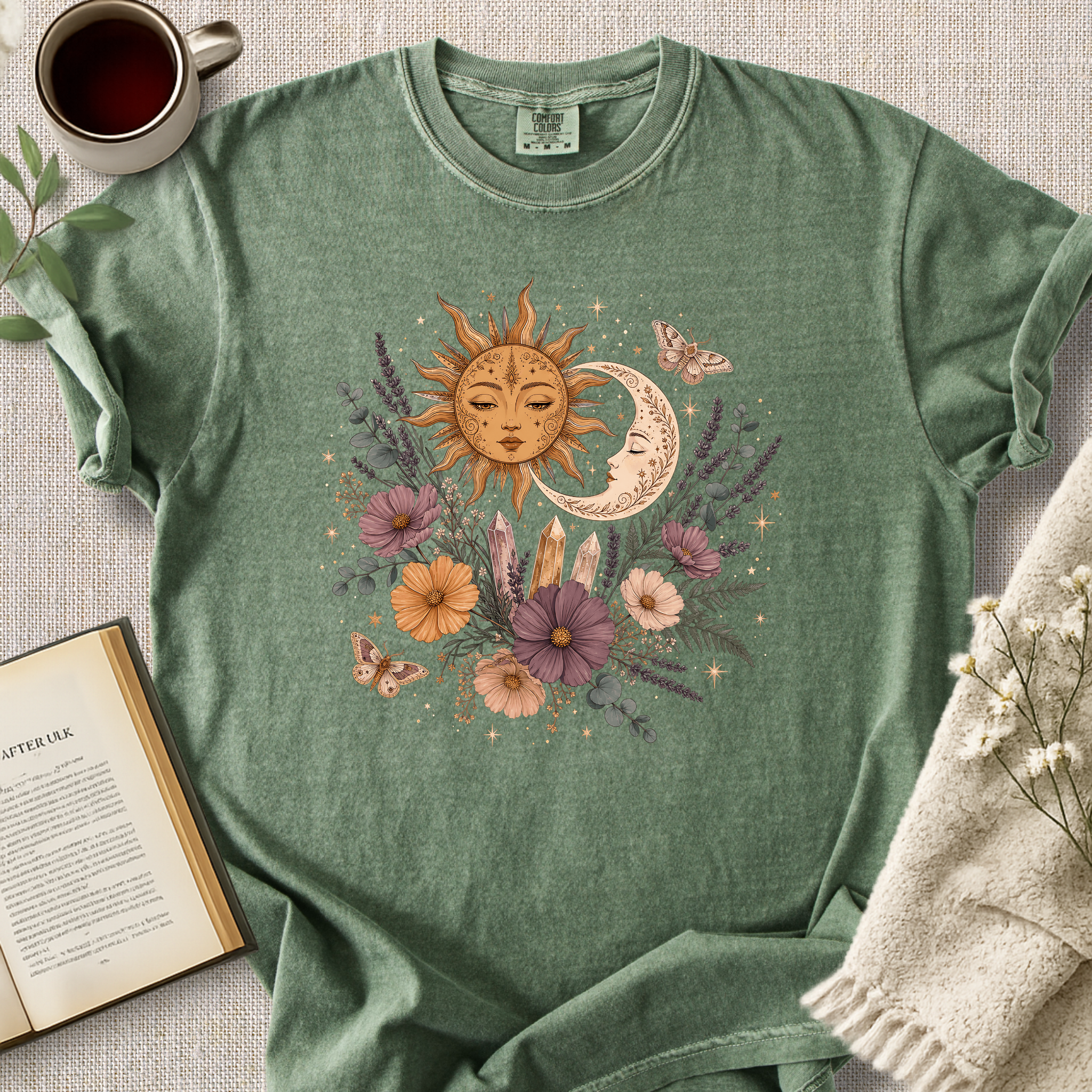 Celestial Garden Sun Moon Cozy Tee