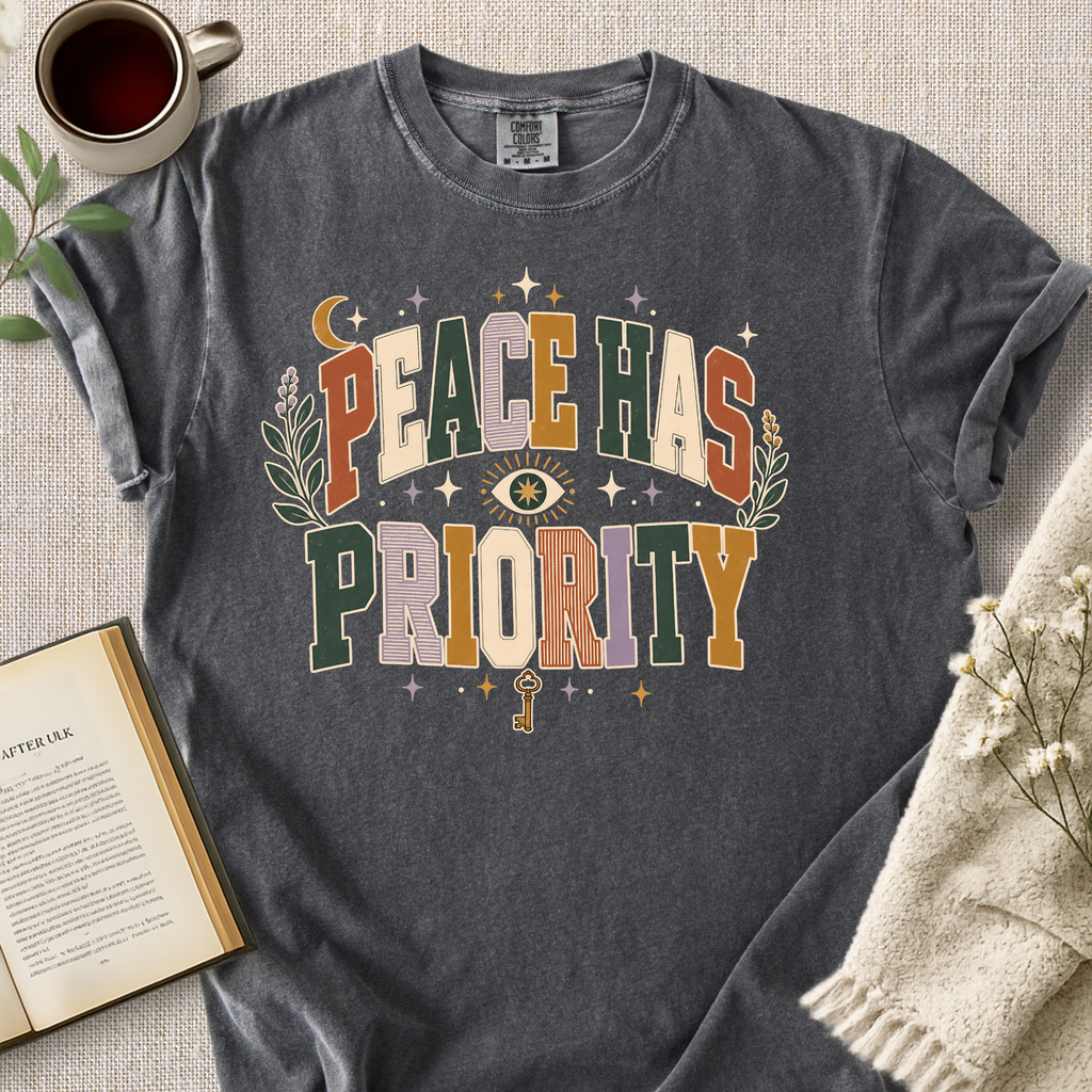 "Peace Has Priority" Cozy Tee