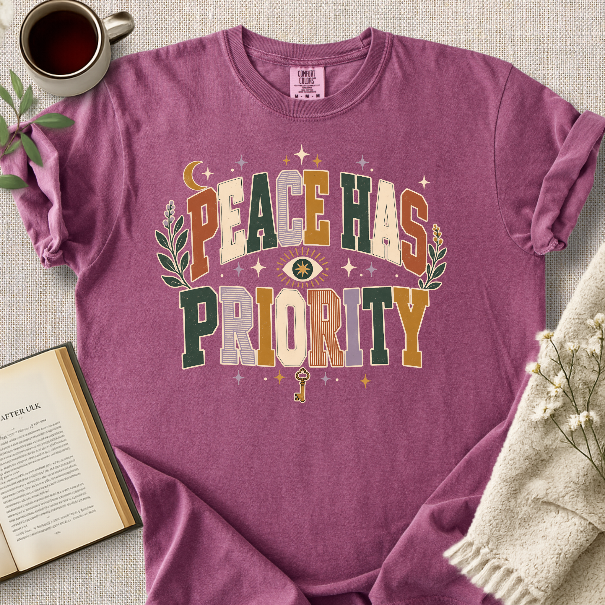 "Peace Has Priority" Cozy Tee
